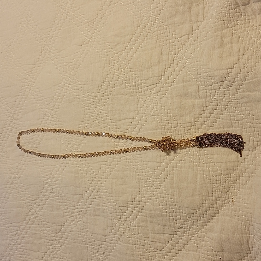Neutral beaded necklace